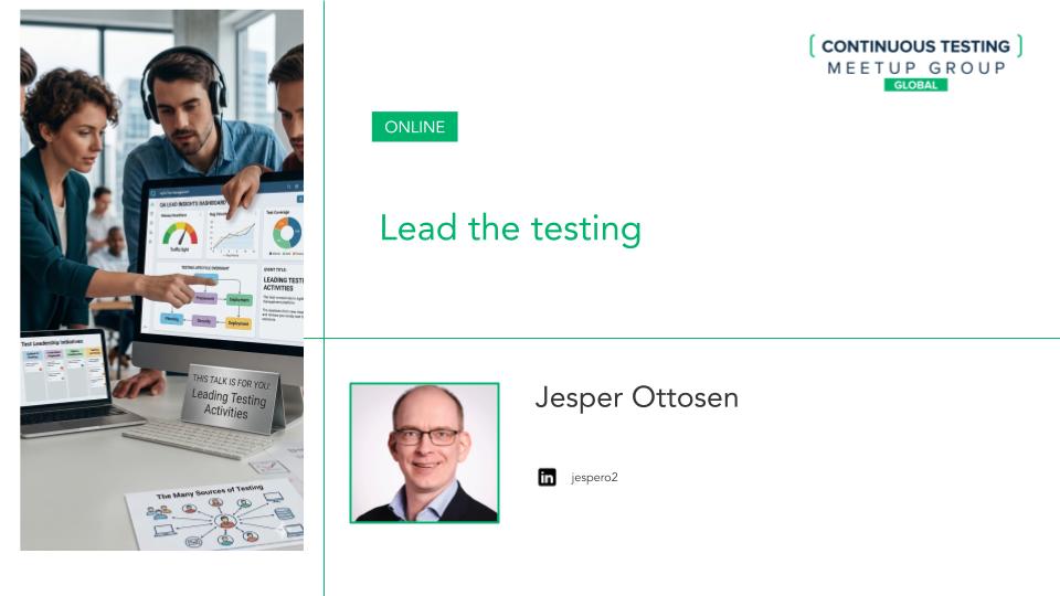 Lead the testing